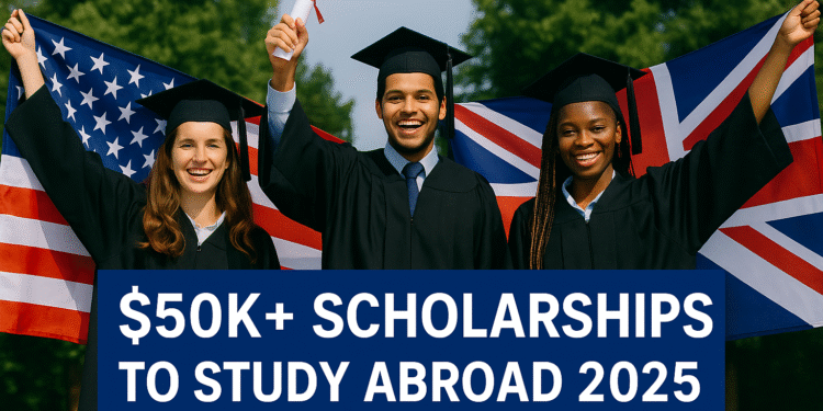 How to Get $50K+ Scholarship to Study in USA or UK 2025